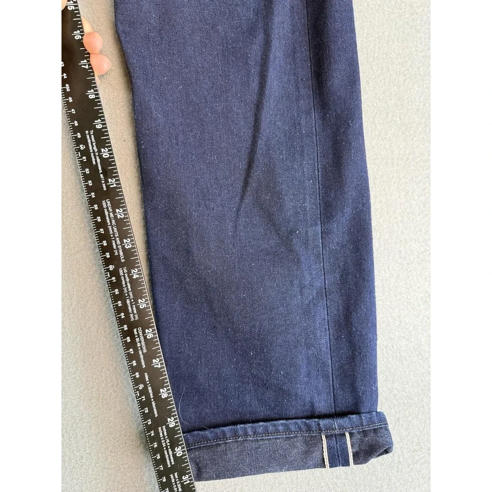 Gustin Jeans Mens 35x31 Dark Wash Blue California Straight Selvedge Denim USA